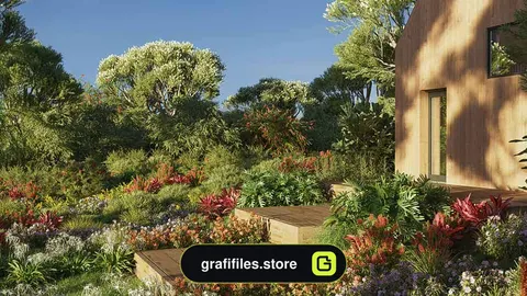 آبجکت بوته و گل