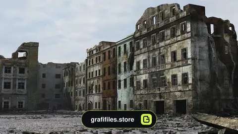 صحنه آماده شهر مخروبه ورشو