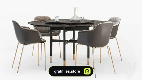 دانلود 65 مدل سه بعدی میز غذاخوری