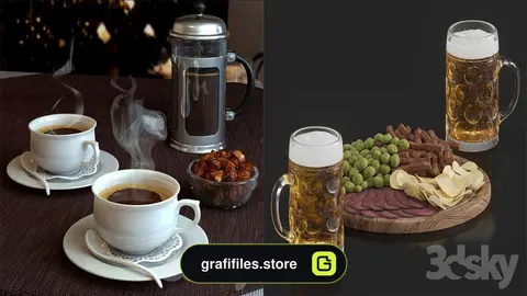 مدل سه بعدی نوشیدنی