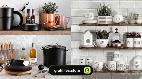 دانلود 56 مدل سه بعدی لوازم آشپزخانه