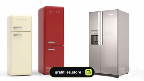 مدل سه بعدی یخچال
