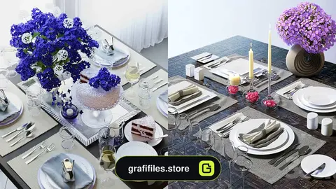 دانلود 60 مدل سه بعدی میز غذا