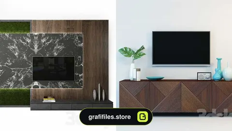 مدل سه بعدی میز تلویزیون