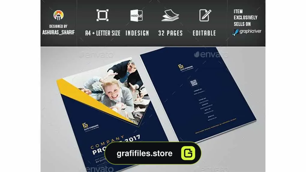 قالب آماده ایندیزاین بروشور Brochure