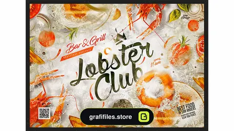 فایل لایه باز منو غذا Bar Menu Flyer