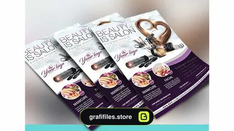 فایل لایه باز تراکت سالن زیبایی Beauty Salon Flyer