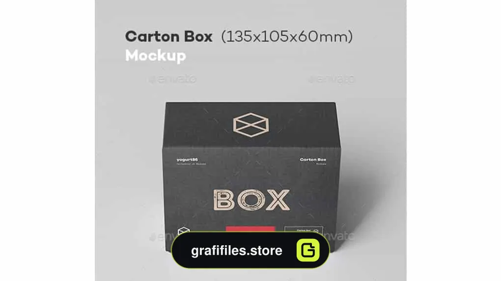 موکاپ جعبه کارتونی Carton Box Mock-up