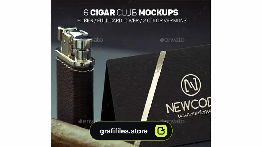 موکاپ لوگو Cigar Club Logo Mockups