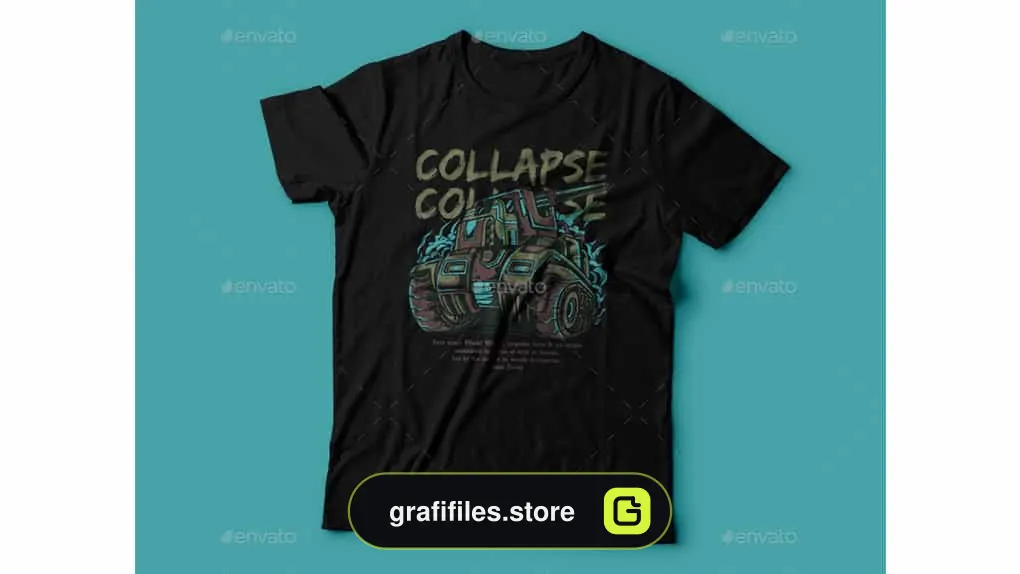 وکتور تیشرت Collapse T-Shirt Design
