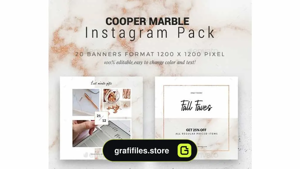 فایل لایه باز اینستاگرام Cooper