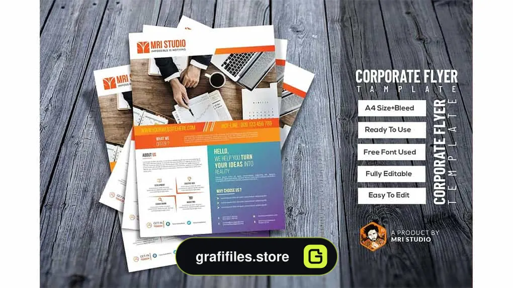 وکتور تراکت شرکتی Corporate Flyer Template