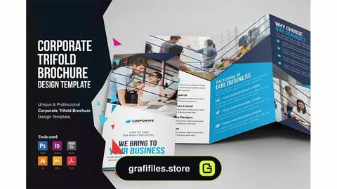 فایل لایه باز بروشور Corporate Trifold Brochure V2