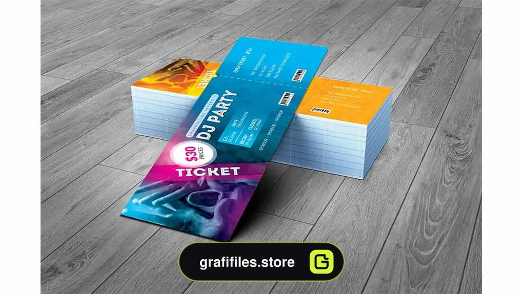فایل لایه باز بلیط کنسرت Event Ticket