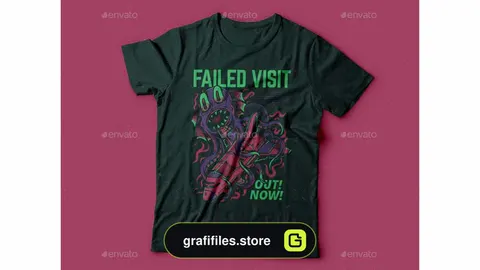 وکتور تیشرت Failed Visit T-Shirt Design