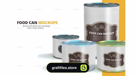 موکاپ قوطی کنسرو Food Can Mockups