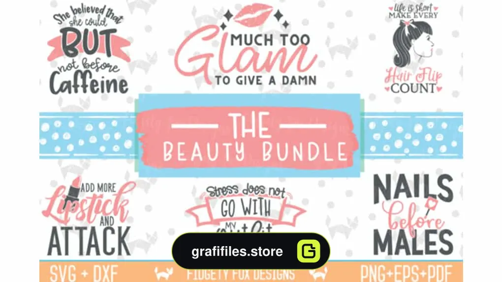 وکتور تیشرت Glam Beauty Svg Bundle