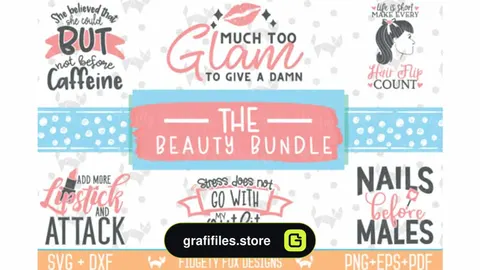 وکتور تیشرت Glam Beauty Svg Bundle