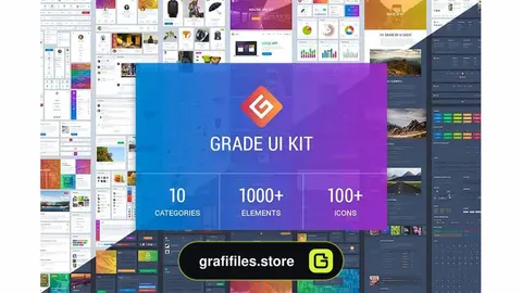فایل لایه باز وب سایت Grade UI Kit
