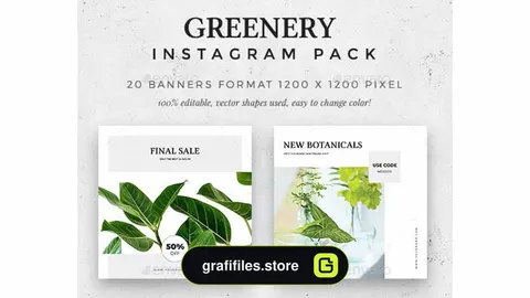 فایل لایه باز اینستاگرام Greenery