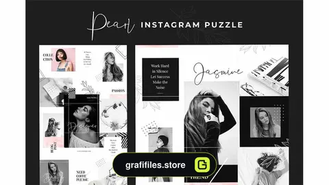فایل لایه باز پست پازلی اینستاگرام Instagram Puzzle