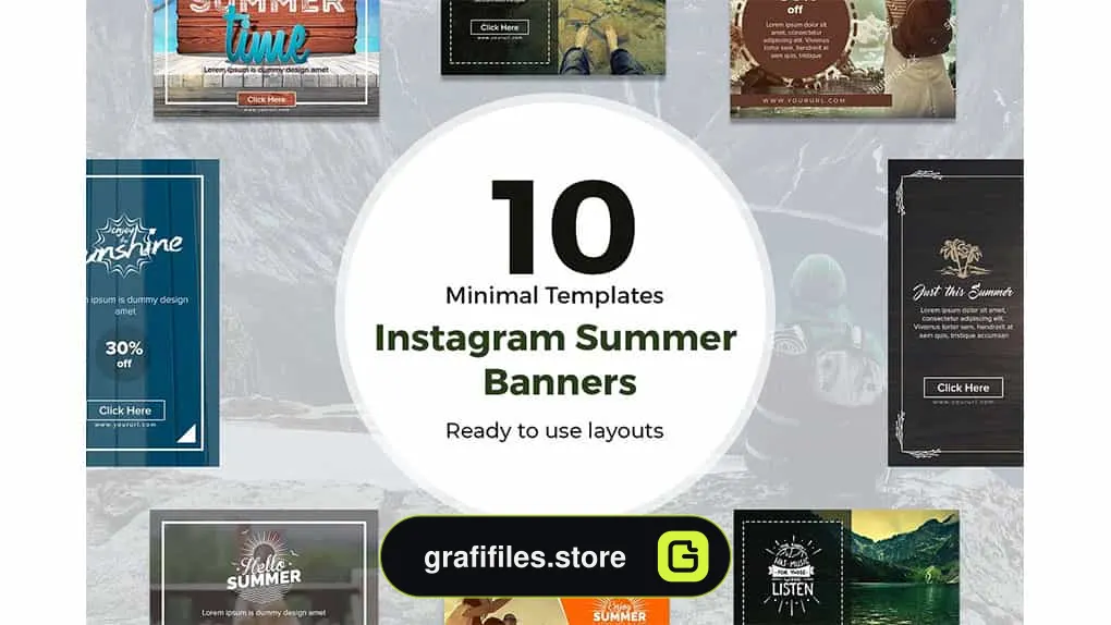 فایل لایه باز اینستاگرام Instagram Summer Banners
