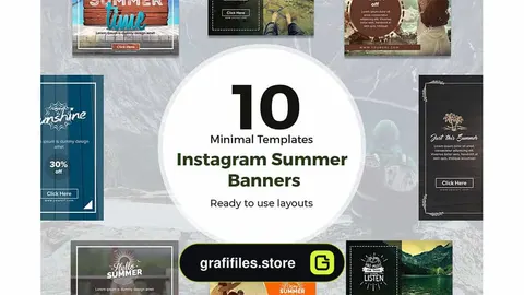فایل لایه باز اینستاگرام Instagram Summer Banners