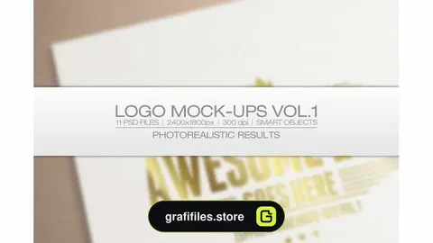 موکاپ لوگو Logo Mock-ups Vol.1