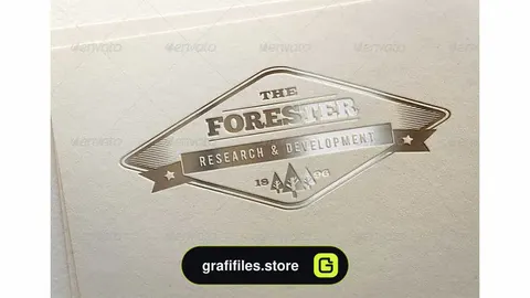 موکاپ لوگو Letterpress Edition
