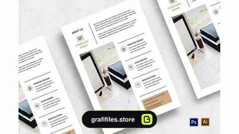 فایل لایه باز تراکت Minimalist Business Flyer v03