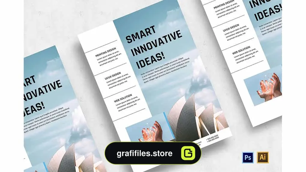 فایل لایه باز تراکت Minimalist Business Flyer-v04