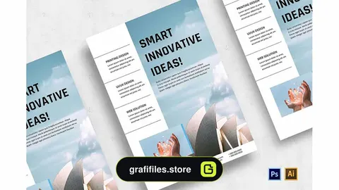 فایل لایه باز تراکت Minimalist Business Flyer-v04