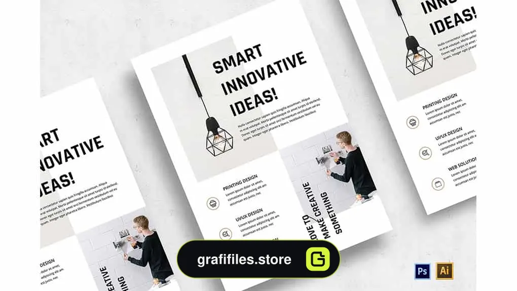 فایل لایه باز تراکت Minimalist Business Flyer-v05