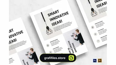 فایل لایه باز تراکت Minimalist Business Flyer-v05