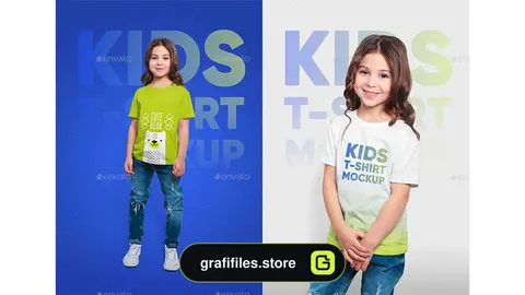 موکاپ تیشرت بچه گانه
