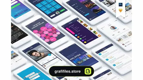 فایل لایه باز رابط کاربری موبایل