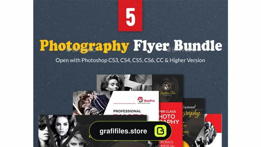 فایل لایه باز تراکت آتلیه عکاسی Photography
