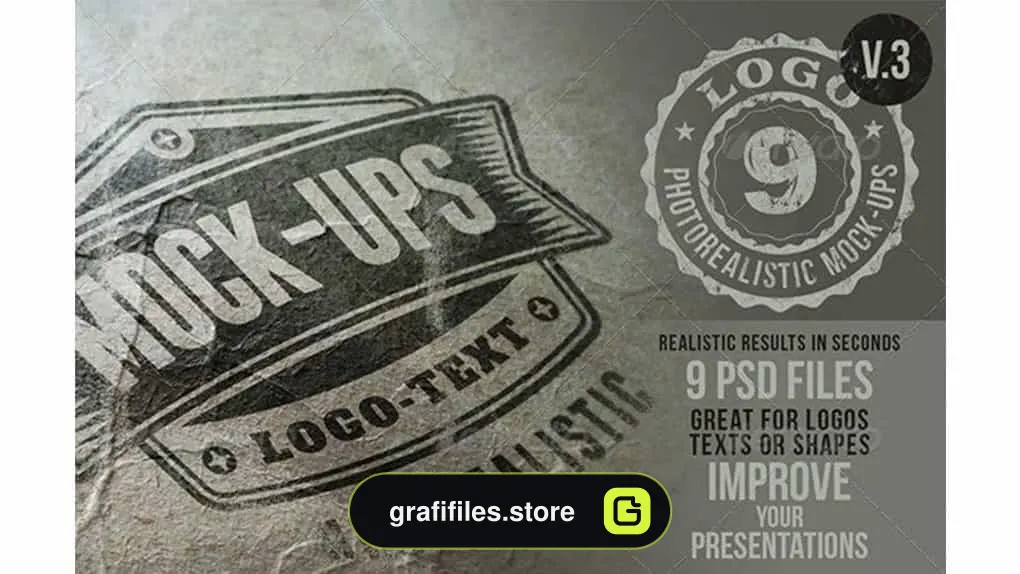 موکاپ لوگو Photorealistic Logo Mock-Ups Vol.3