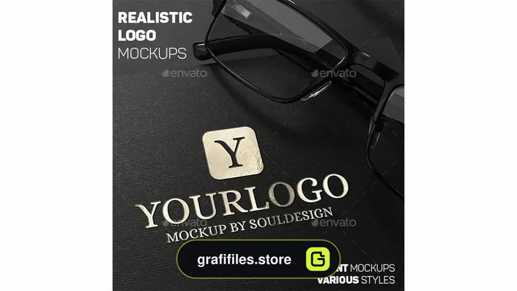 موکاپ لوگو Premium Realistic Logo Mockups