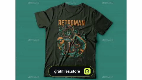 وکتور تیشرت Retroman