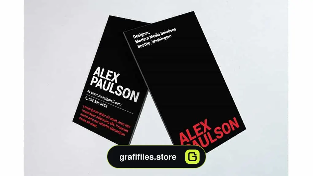 فایل لایه باز کارت ویزیت Simple Business Card Design 014