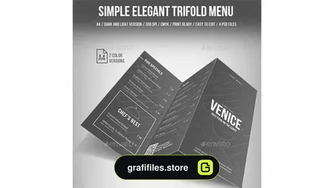فایل لایه باز 3 لت منو غذا Simple