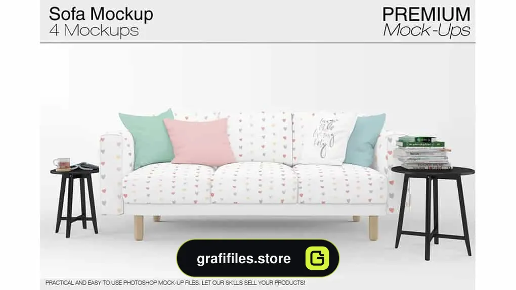 موکاپ مبلمان و کوسن Sofa