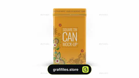 موکاپ قوطی فلزی