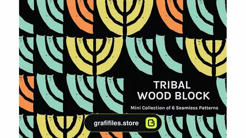 پترن Tribal Woodblock | Mini Patterns
