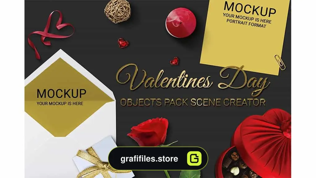 جعبه ابزار ساخت موکاپ ولنتاین Valentines Day