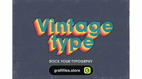 افکت متن Vintage Text Effects V2