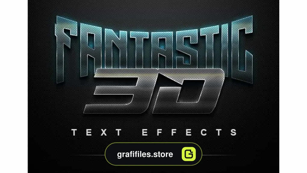 افکت متن سه بعدی 3D Text Effects Bundle Two