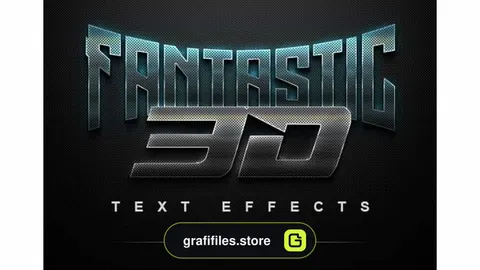 افکت متن سه بعدی 3D Text Effects Bundle Two