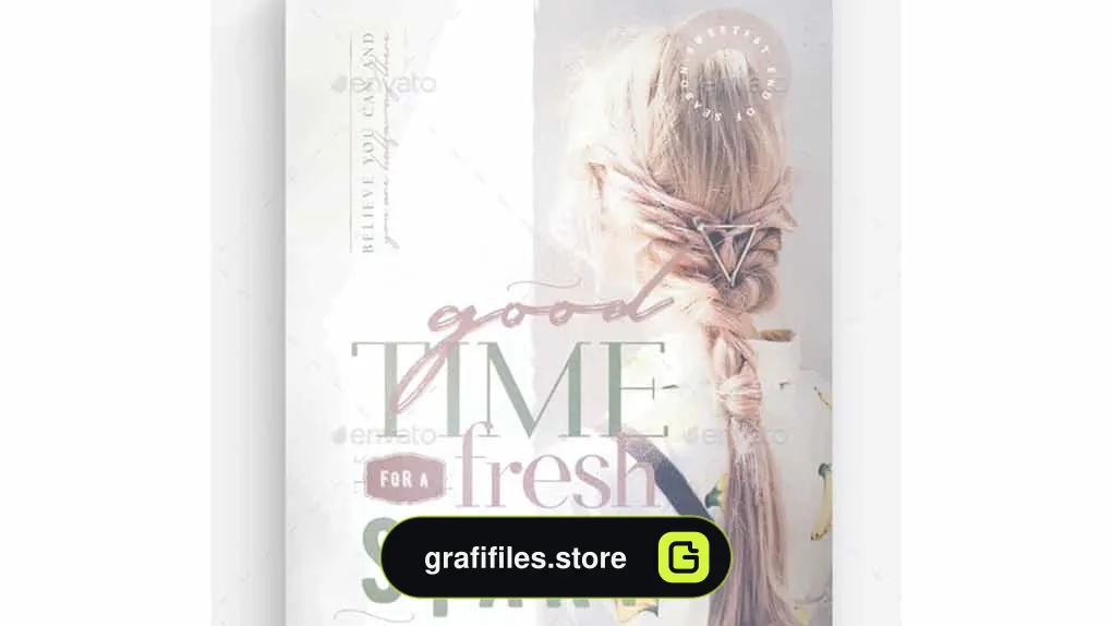 فایل لایه باز تراکت A Good Time For A Fresh Start Flyer Template